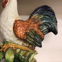 Ceramic Rooster Statue. Italian