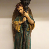 Carved Angel Figure Candle Holder