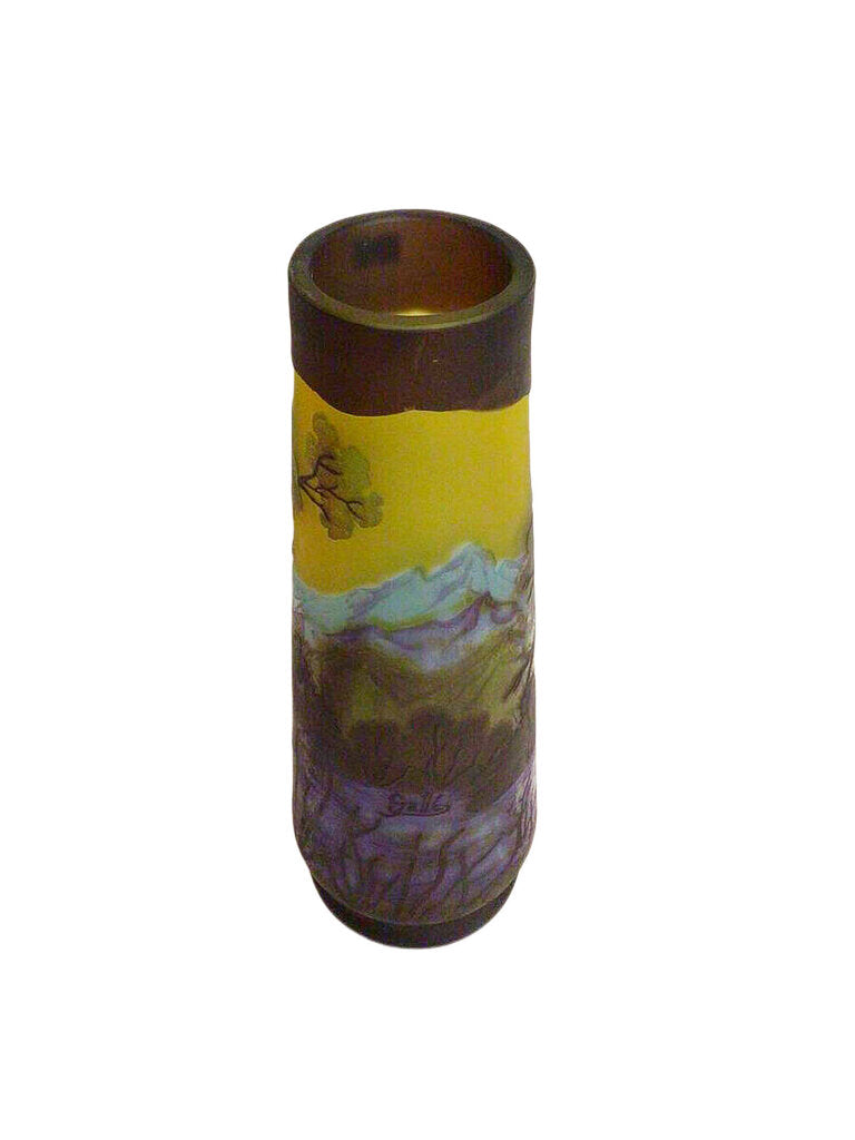 Galle Tricolor Cameo Glass Vase