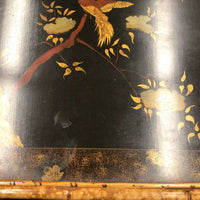 Chinoiserie Faux Bamboo Side Table, Decorated