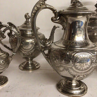 Silver Plate Formal Coffee and Tea Service 5 Pieces
