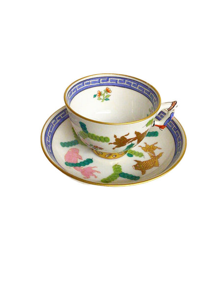 Herend Poisson Demitasse Cup and Saucers