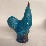 Turquoise Porcelain Statue of a Rooster 1890s