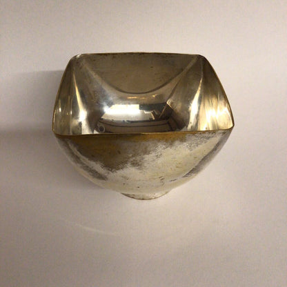 Modernist Ward Bennett Designs Silver Over Brass Bowl