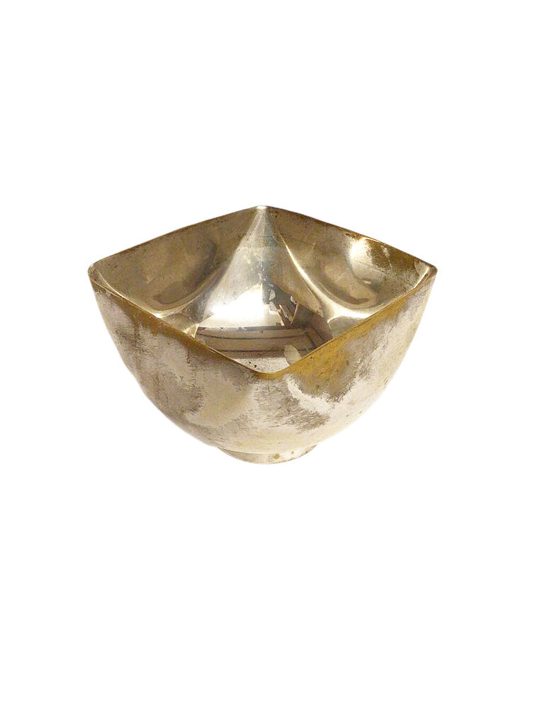 Modernist Ward Bennett Designs Silver Over Brass Bowl