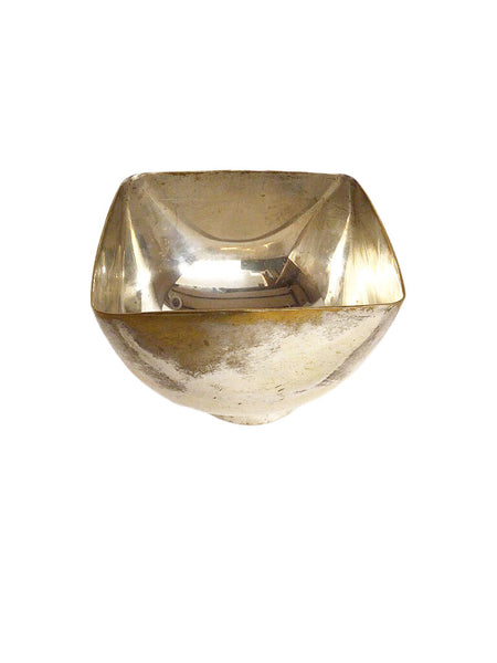 Modernist Ward Bennett Designs Silver Over Brass Bowl