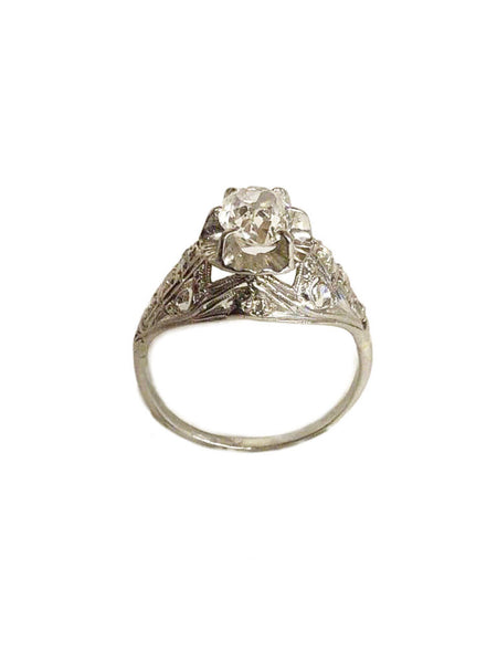Platinum 1910 .75 Point Diamond Ring
