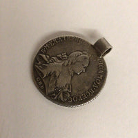 1772 Silver Catherine II Coin Pendant