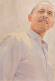 Portrait of President Obama by Gregory Cumins, Oil on Board