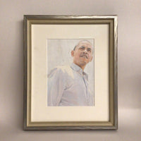 Portrait of President Obama by Gregory Cumins, Oil on Board