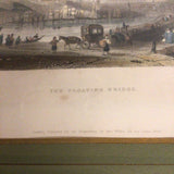 1839 Bartlett Istanbul Aquatint, The Floating Bridge