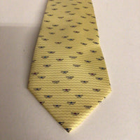 Salvatore Ferragamo Silk Necktie, Yellow Geometric