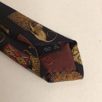 Salvatore Ferragamo Silk Necktie, Safari & Oriental Print