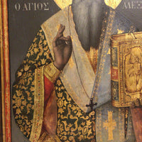 19th C. Greek Orthodox Icon Depicting Alexander I of Alexandria, 19th Pope and Patriarch of Alexandria