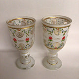 Pair of Painted Crystal Goblets, Central Europe
