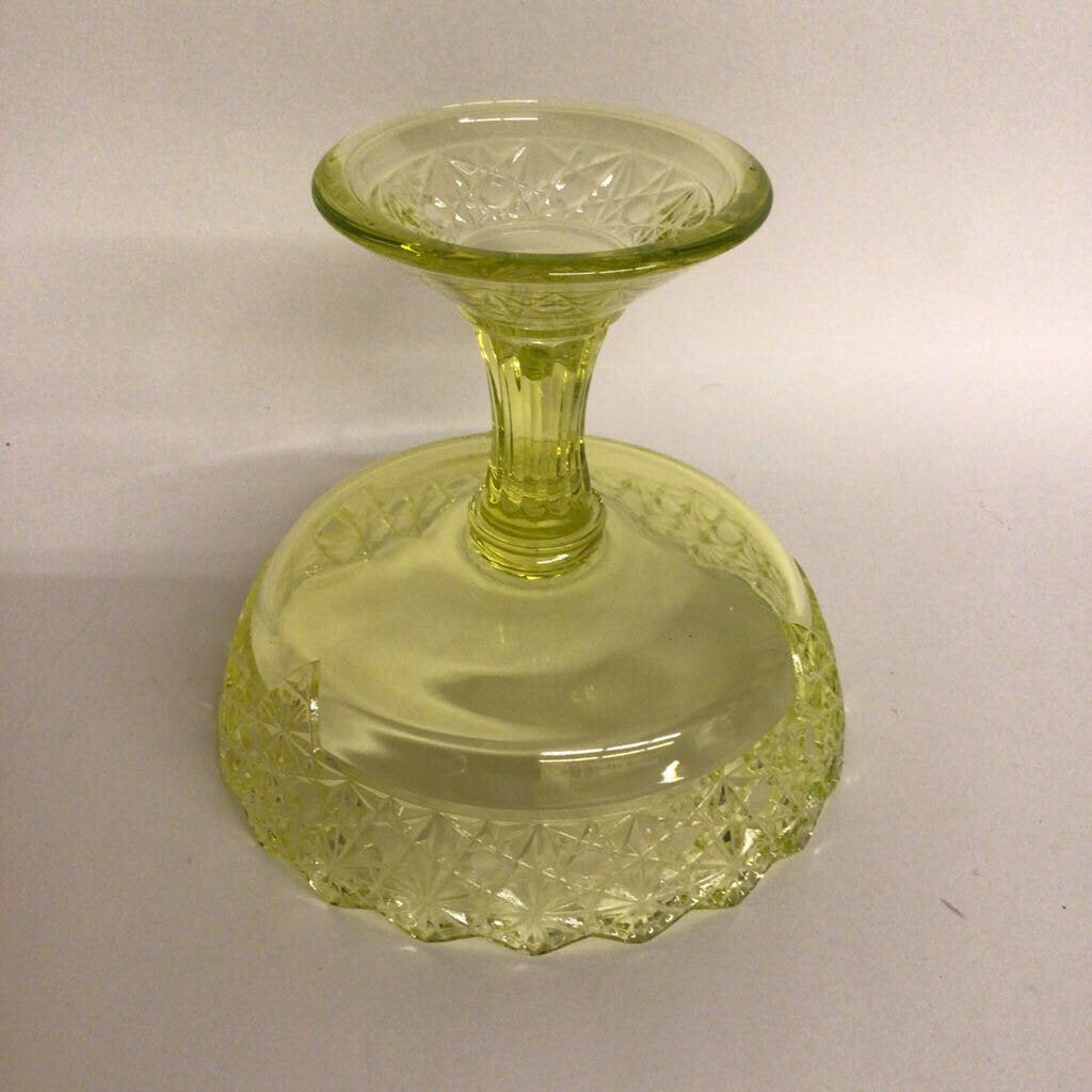 Mosser Green Glass Compote