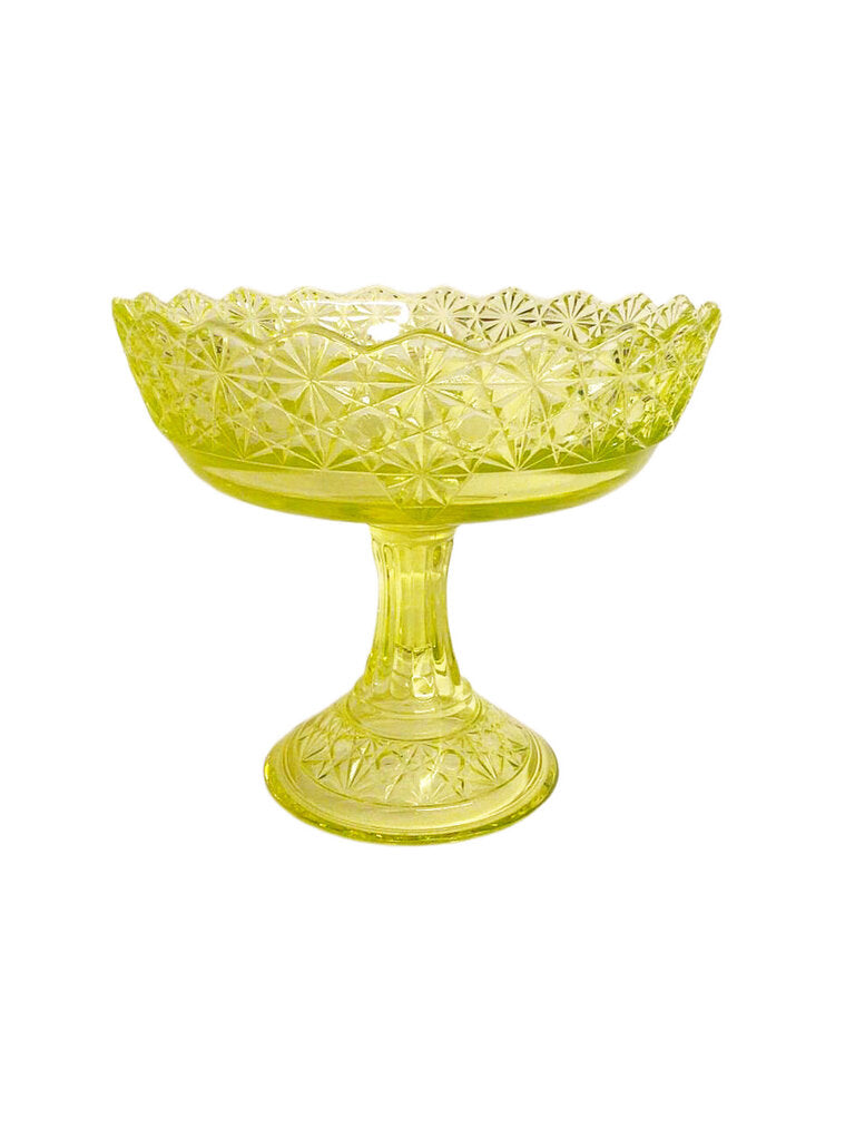 Mosser Green Glass Compote