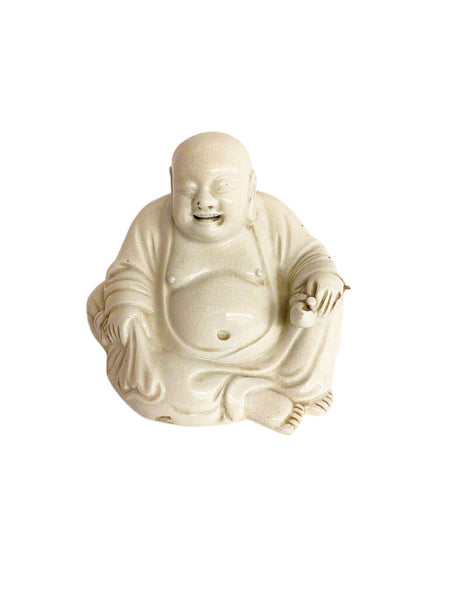 Dehua Blanc de Chine Buddha Statuette, late 19th-early 20th c.