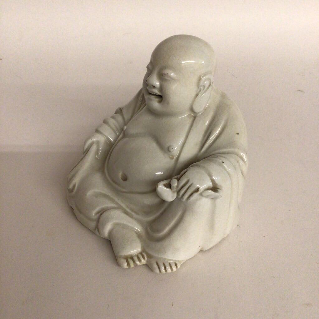 Dehua Blanc de Chine Buddha Statuette, late 19th-early 20th c.