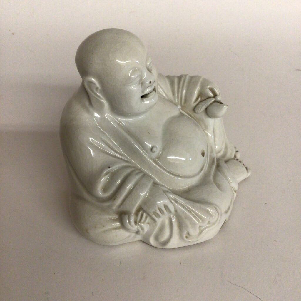 Dehua Blanc de Chine Buddha Statuette, late 19th-early 20th c.