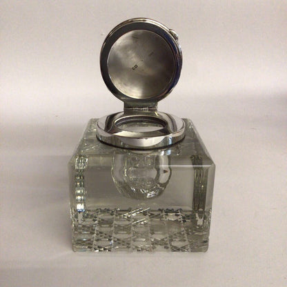 1903 English Sterling Inkwell w/ Watch Holder