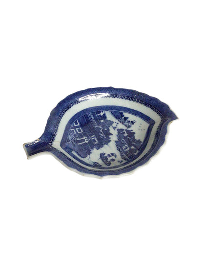 19th c. Nanking Leaf Dish, Repaired