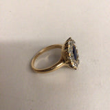 Diamond, circa 1 Carat, & Sapphire Ring, circa 1 Carat Total