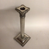 Pair/Corinthian Column Candlesticks, Silverplate