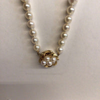 Pearl Necklace w/ 14Kt YG Pearl Clasp