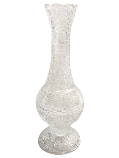 Cut Crystal Floor Vase