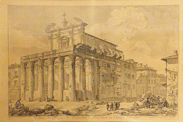 Piranesi. Veduta del Tempio de Antonino e Faustina.