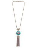 Sterling Silver and Iznik Style Pendant Necklace