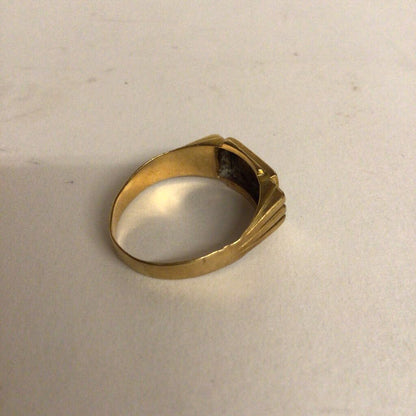 18Kt Gold Greek Signet Ring Epsilon Sigma