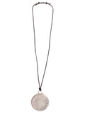 C. Milans .999 Silver Pendant Necklace, Coin-Style Nude Woman Bathing