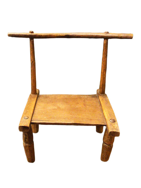 West African Carved Low Chair