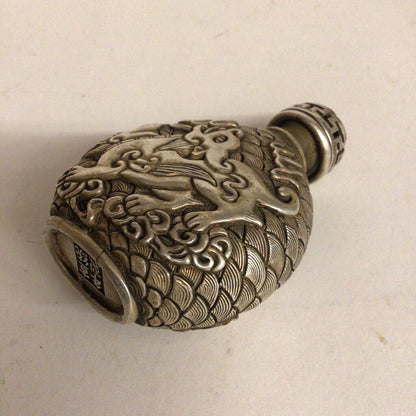 Chinese Silverplated Snuff Bottle