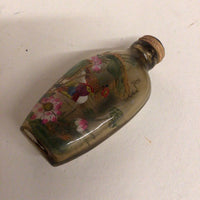 Reverse-Painted Glass Snuff Bottle, Hardstone Stopper