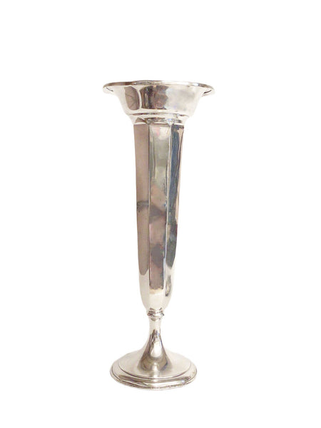 Meriden Britannia Sterling Trumpet Vase, Weighted