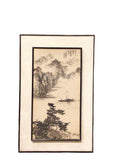 Chinese Watercolor, River Landscape