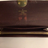 Louis Vuitton Large Brown Wallet w/ Push Lock