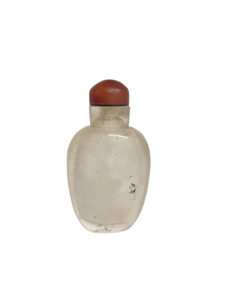 White Peking Glass Rock Crystal Style Snuff Bottle