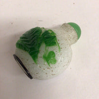 Opaque Peking Glass Snuff Bottle w. Grape & Grasshopper Overlay