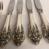 Wallace Sterling Grande Baroque 4 Piece Place Setting Set of 4