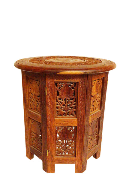 Moroccan Carved Octagonal Table