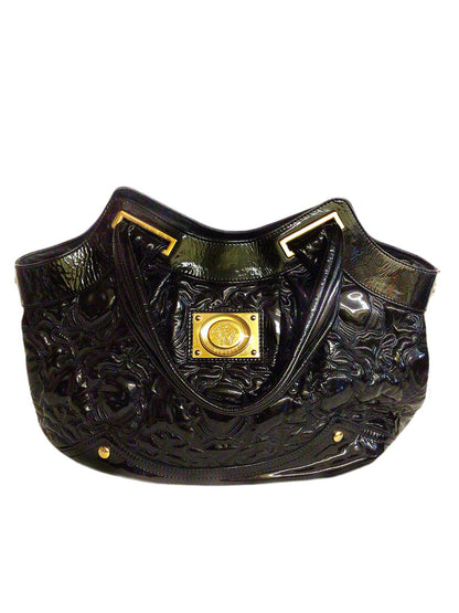 Versace Large Black Leather Bag