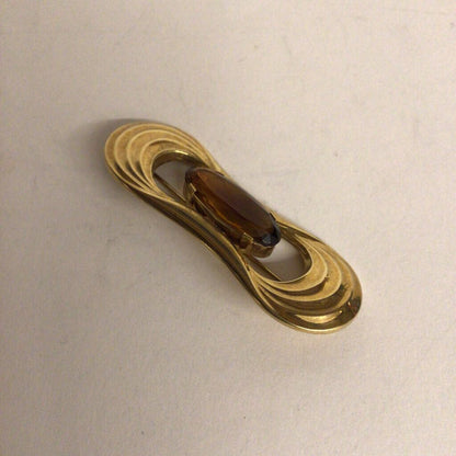 14kt Yellow Gold & Citrine Brooch