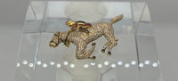 Horse Brooch 18K with Enamel & Diamonds